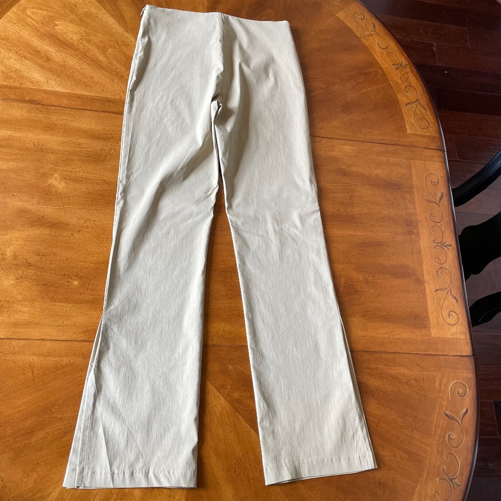 White House Black Market Beige Embroidered Pants 6 - Picture 4 of 8